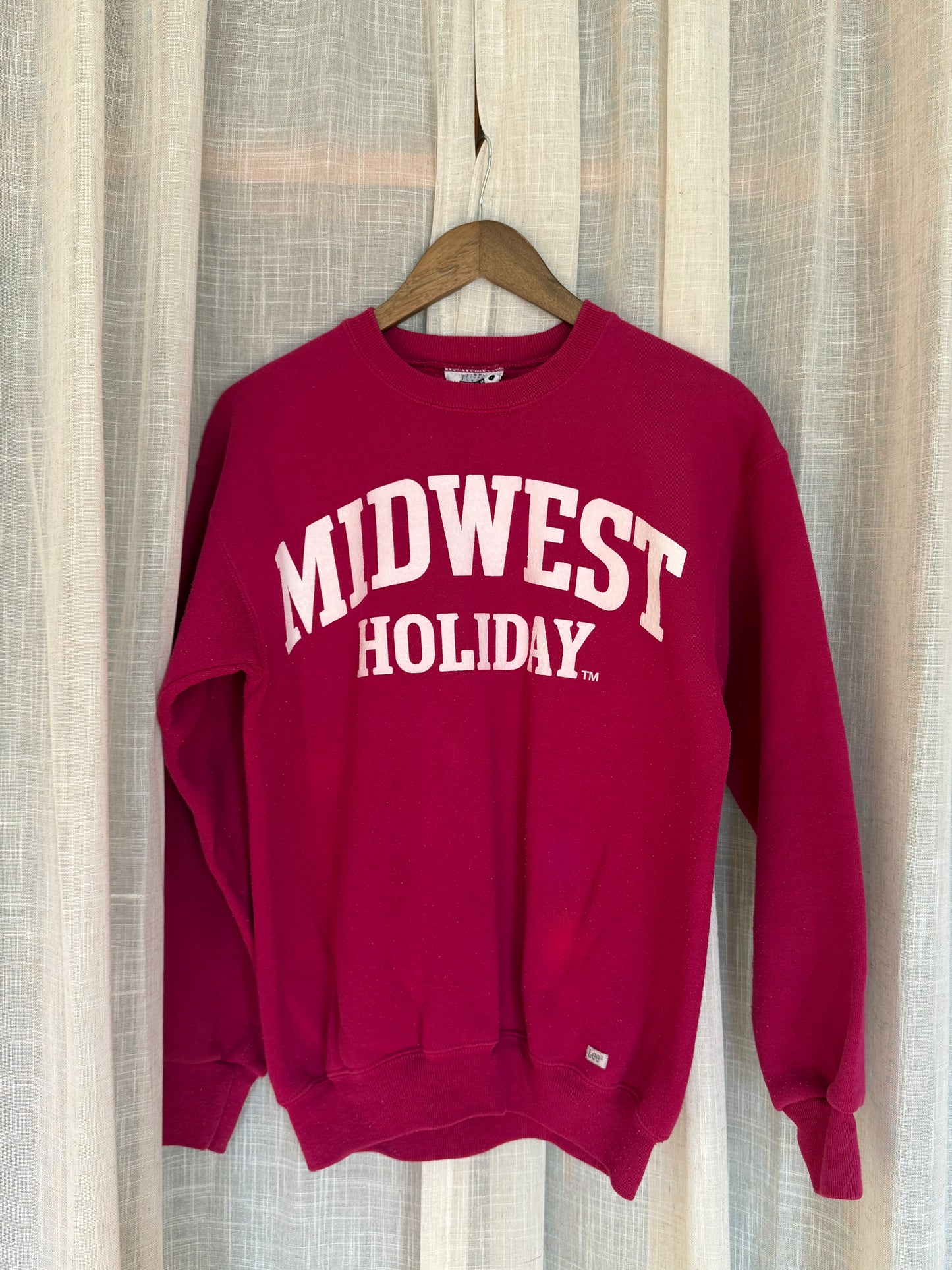 Midwest Holiday Vintage Crewneck - Raspberry
