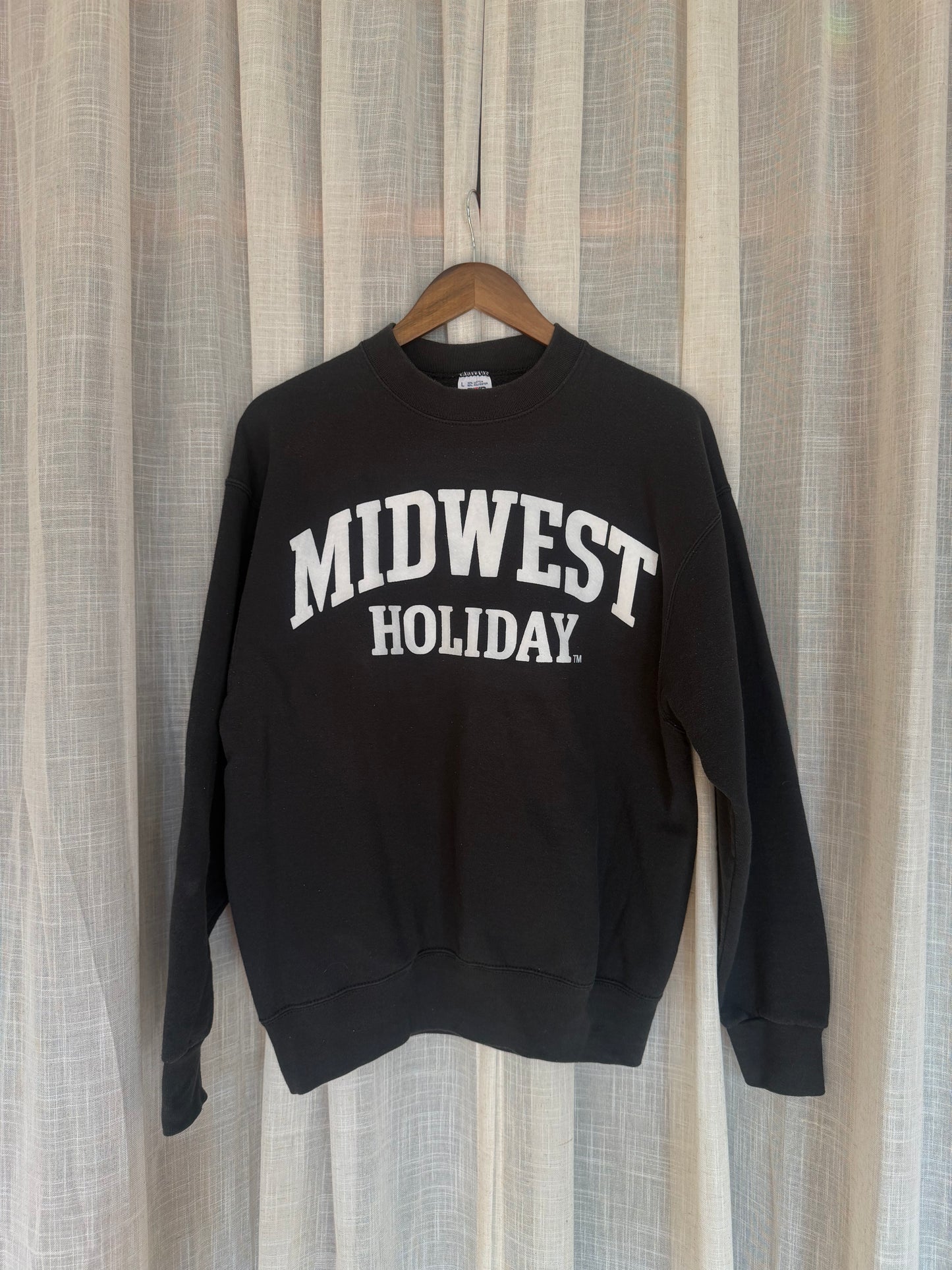 Midwest Holiday Vintage Crewneck - Black