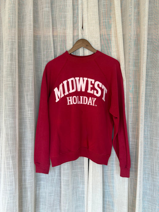 Midwest Holiday Vintage Crewneck - Red