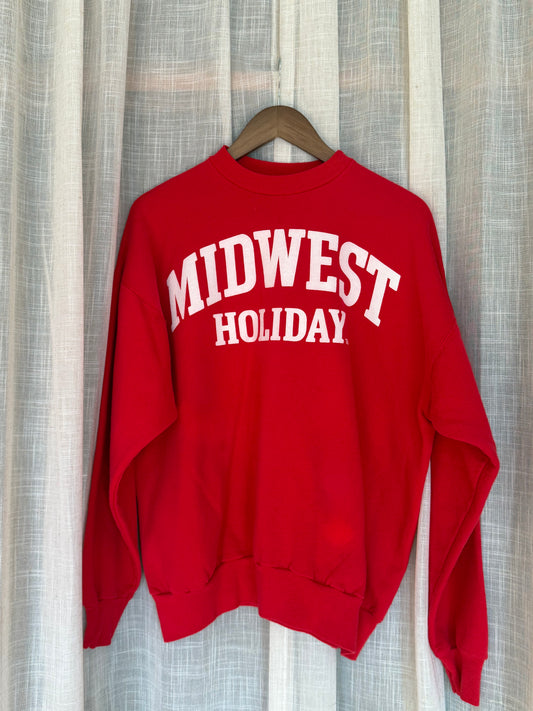 Midwest Holiday Vintage Crewneck - Red