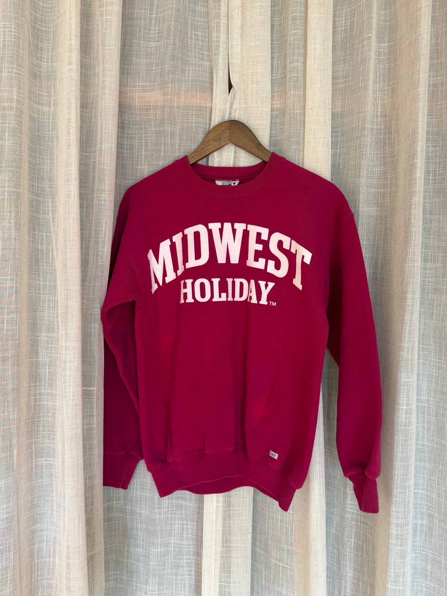 Midwest Holiday Vintage Crewneck - Raspberry