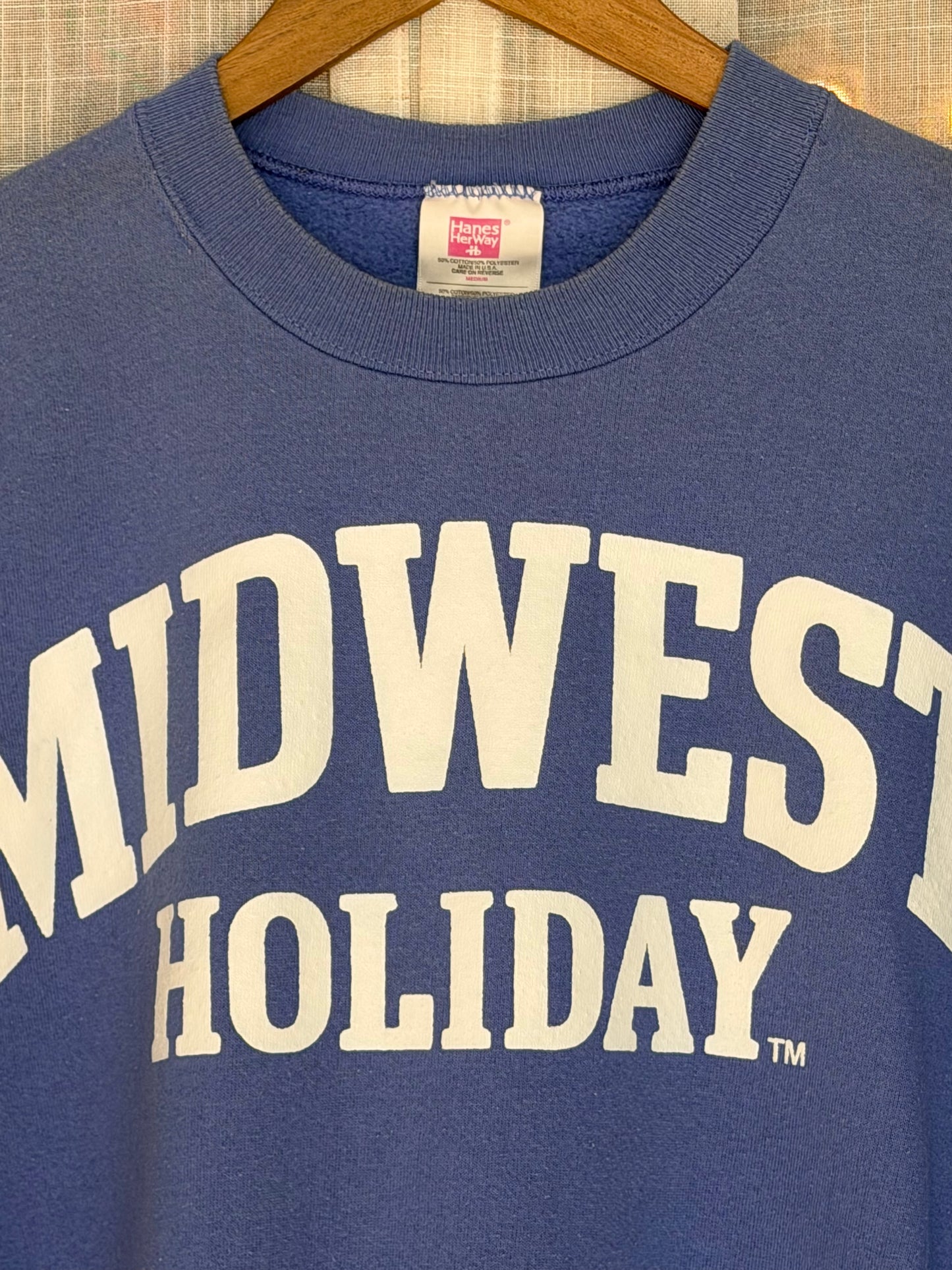 Midwest Holiday Vintage Crewneck - Periwinkle