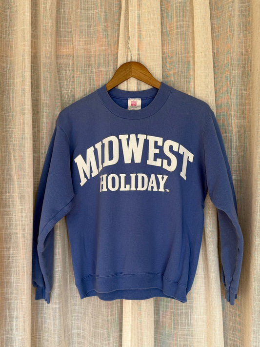 Midwest Holiday Vintage Crewneck - Periwinkle