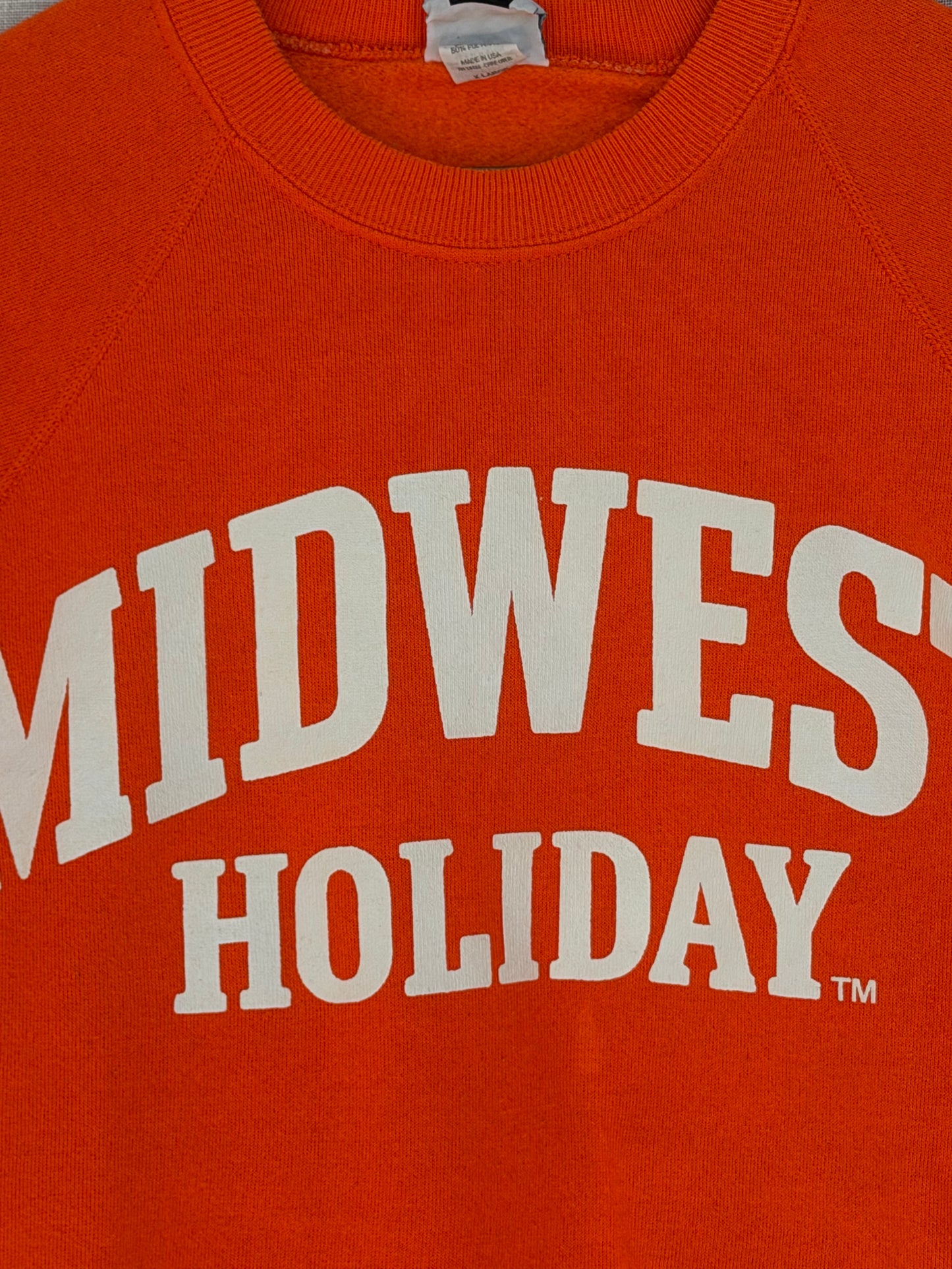 Midwest Holiday Vintage Crewneck - Orange