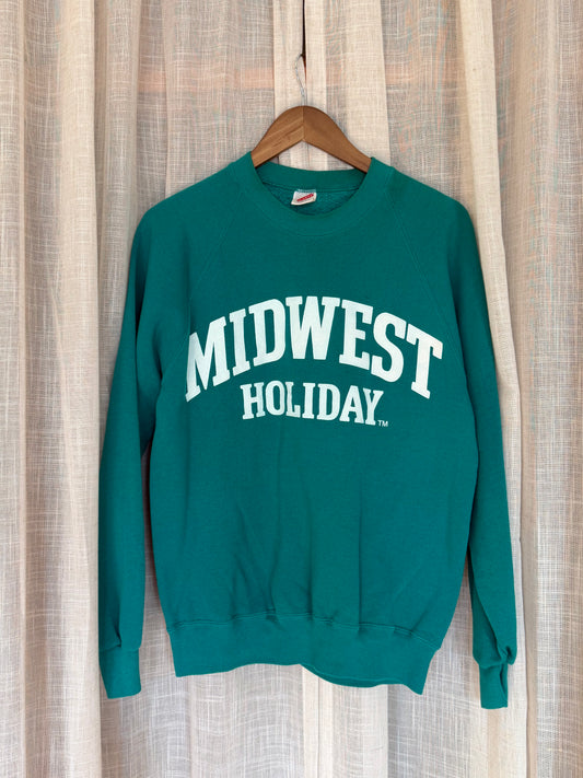 Midwest Holiday Vintage Crewneck - Teal