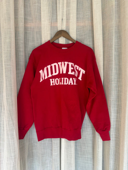 Midwest Holiday Vintage Crewneck - Red