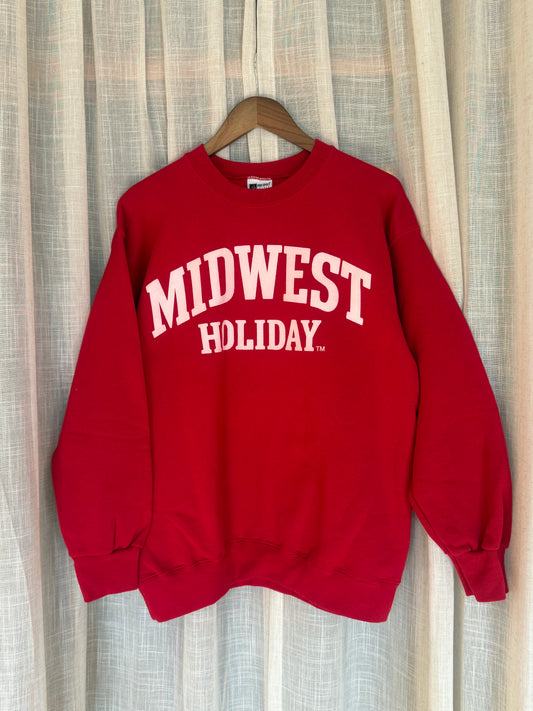 Midwest Holiday Vintage Crewneck - Red