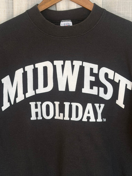 Midwest Holiday Vintage Crewneck - Black