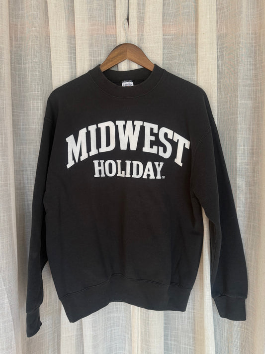 Midwest Holiday Vintage Crewneck - Black