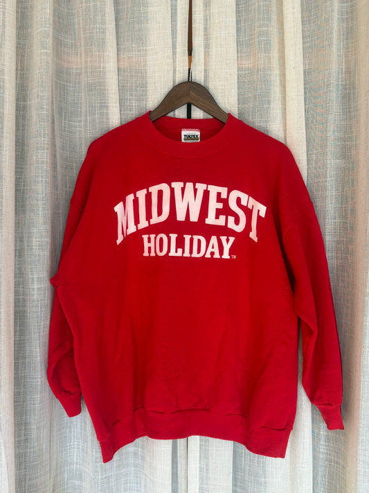Midwest Holiday Vintage Crewneck - Red